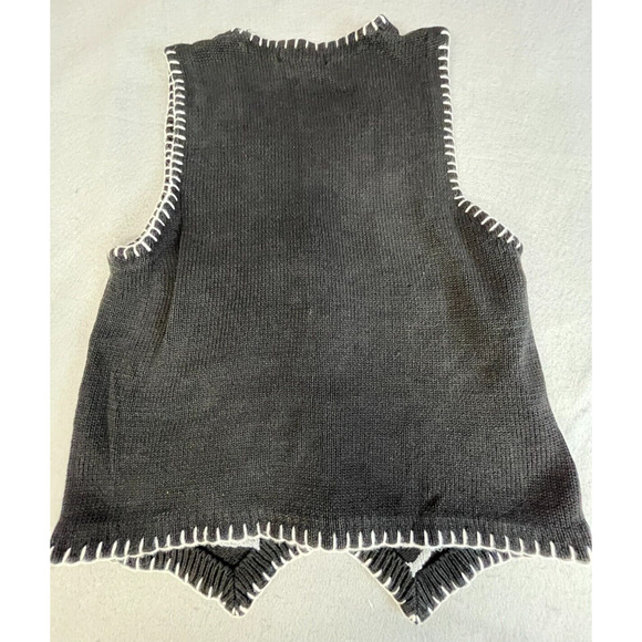 Womens SMALL Christmas Vest With Snowmen ugly granny snow Victoria Jones - Picture 3 of 4